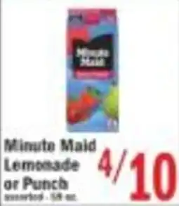 Food Bazaar Minute Maid Lemonade or Punch offer