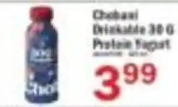 Food Bazaar Chobani Drinkable 30 G Protein Yogurt offer