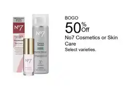 Walgreens No7 Cosmetics or Skin Care offer