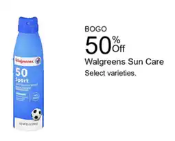 Walgreens Walgreens Sun Care offer