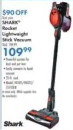 Boscov's Shark rocket lightweight stick vacuum offer