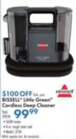 Boscov's Bissell Little Green Cordless Deep Cleaner offer