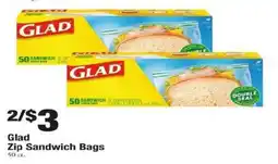 Payless Glad zip sandwich bags offer