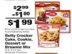 Payless Betty Crocker Cake, Cookie, Dessert or Brownie Mix offer