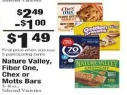 Payless Nature Valley, Fiber One, Chex or Motts Bars offer