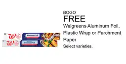 Walgreens Walgreens Aluminum Foil, Plastic Wrap or Parchment Paper offer