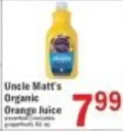 Food Bazaar Uncle Matt's Organic Orange Juice offer