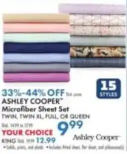 Boscov's Ashley Cooper Microfiber Sheet Set offer