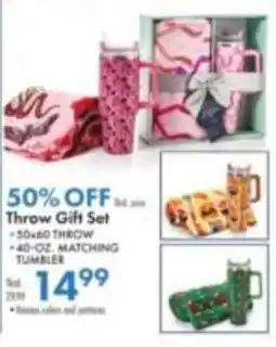 Boscov's Throw Gift Set offer