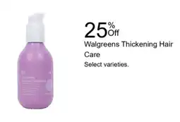 Walgreens Walgreens Thickening Hair Care offer