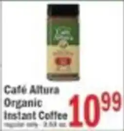 Food Bazaar Cafe Altura Organic Instant Coffee offer