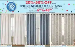 Boscov's Entire Stock of Curtains offer