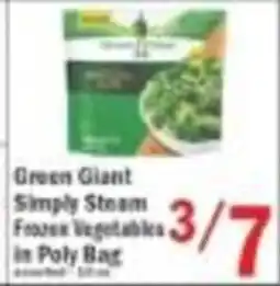 Food Bazaar Green Giant simply steam frozen vegetables in poly bag offer