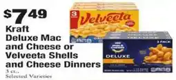 Payless Kraft Deluxe Mac and Cheese or Velveeta Shells and Cheese Dinners offer