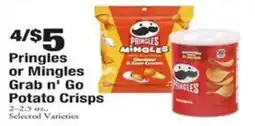 Payless Pringles or Mingles Grab n' Go Potato Crisps offer