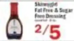 Food Bazaar Skinner's fat free & sugar free dressing offer