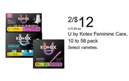 Walgreens U by Kotex Feminine Care offer