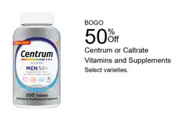 Walgreens Centrum Vitamins and Supplements offer