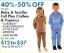 Boscov's Baby & Toddler Fall Play Clothes & Pajamas offer