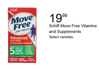 Walgreens Schiff Move Free Vitamins and Supplements offer