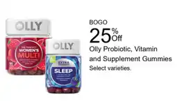 Walgreens Olly Probiotic, Vitamin and Supplement Gummies offer