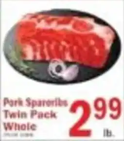 Food Bazaar Pork Spareribs Twin Pack Whole offer
