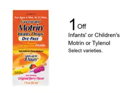 Walgreens Infants' or Children's Motrin or Tylenol offer