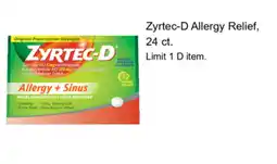 Walgreens Zyrtec-D Allergy Relief offer
