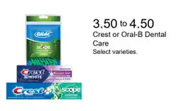 Walgreens Crest or Oral-B Dental Care offer