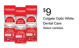 Walgreens Colgate Optic White Dental Care offer