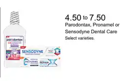 Walgreens Parodontax, Pronamel or Sensodyne Dental Care offer