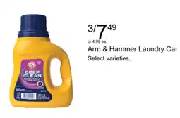 Walgreens Arm & Hammer Laundry Car offer