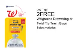 Walgreens Walgreens Drawstring or Twist Tie Trash Bags offer