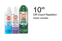 Walgreens Off! Insect Repellent offer