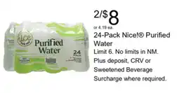 Walgreens Nice! Purified Water offer