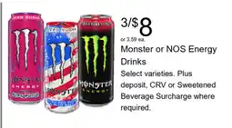 Walgreens Monster or NOS Energy Drinks offer