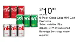 Walgreens Coca-Cola Mini Can Products offer