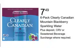 Walgreens Clearly Canadian Mountain Blackberry Sparkling Water offer