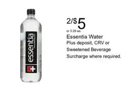 Walgreens Essentia Water offer