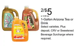 Walgreens Arizona Tea or Drink offer
