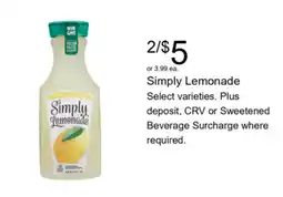 Walgreens Simply Lemonade offer