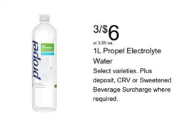Walgreens Propel Electrolyte Water offer