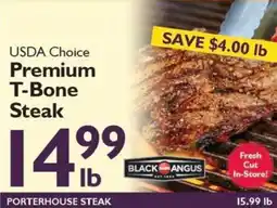 Festival Foods Black Angus Premium T-Bone Steak offer