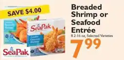 Festival Foods Seapak breaded shrimp or seafood entrée offer