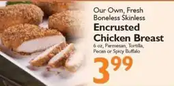 Festival Foods Our Own Fresh Boneless Skinless Encrusted Chicken Breast offer