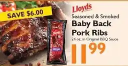 Festival Foods Lloyd's Seasoned & Smoked Baby Back Pork Ribs offer