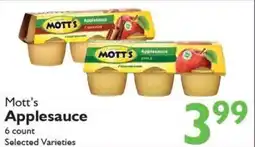 Festival Foods Mott's Applesauce offer