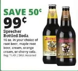 Rural King Sprecher bottled soda offer