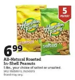 Rural King Hampton Farms All-Natural Roasted In-Shell Peanuts offer