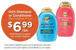 Ralphs Ogx shampoo or conditioner offer